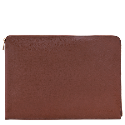 Le Foulonn&eacute; Laptop case , Coffee - Leather