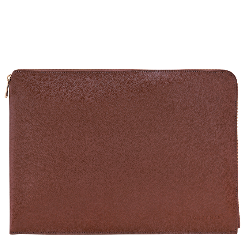 Le Foulonn&eacute; Laptop case , Coffee - Leather  - View 1 of  2