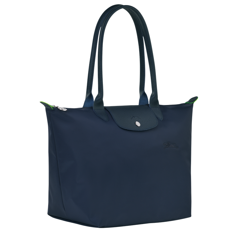 Le Pliage Green L Tote bag , Navy - Recycled canvas  - View 3 of  5