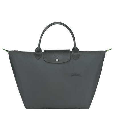Le Pliage Green M Handbag , Graphite - Recycled canvas