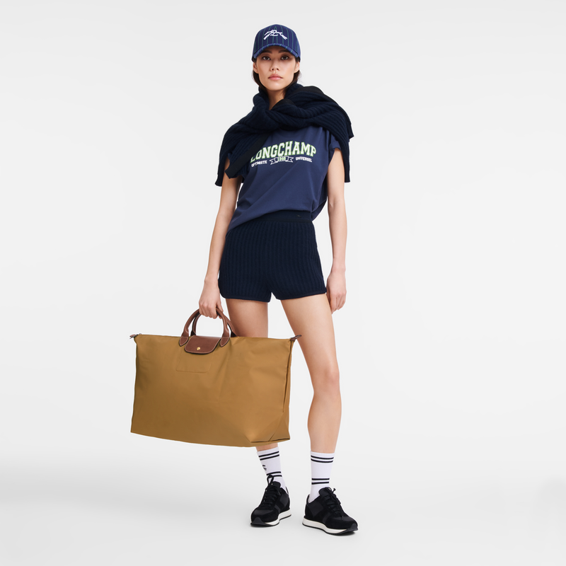 Le Pliage Original XL Travel bag , Fawn - Recycled canvas  - View 2 of  7