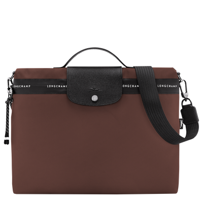 Le Pliage Energy Briefcase , Cocoa - Canvas