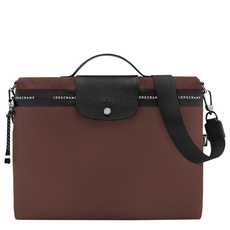 Le Pliage Energy Briefcase , Cocoa - Canvas  - View 1 of  2