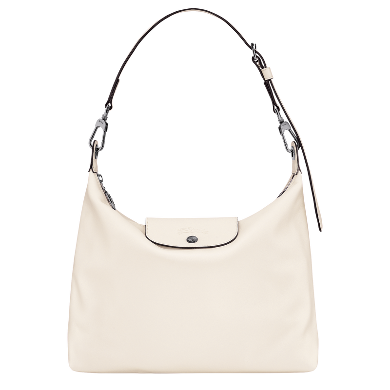 Le Pliage Xtra M Hobo bag , Ecru - Leather  - View 1 of  6