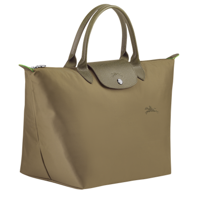Le Pliage Green M Handbag , Artichoke - Recycled canvas