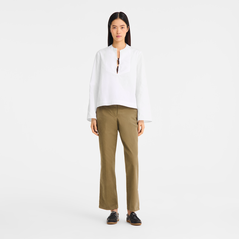 Shirt , White - Cotton poplin  - View 1 of  5