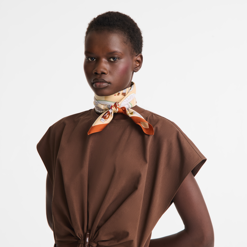 Palette d'Artiste Silk scarf 70 , Cashew - Silk  - View 2 of  2