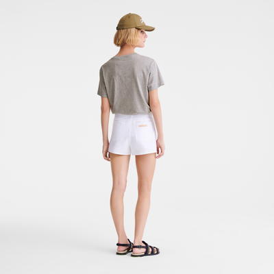 null Shorts, White