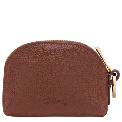 Le Foulonn&eacute; Coin purse , Coffee - Leather