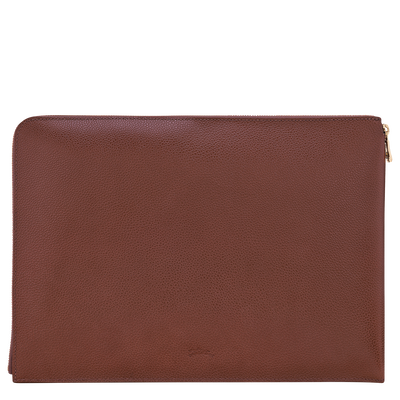 Le Foulonn&eacute; Laptop case , Coffee - Leather