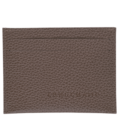 Le Foulonn&eacute; Card holder , Taupe - Leather