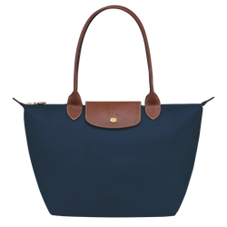 Le Pliage Original M Tote bag , Navy - Recycled canvas