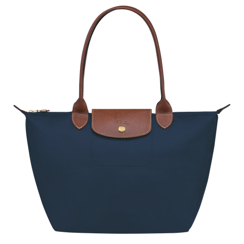 Le Pliage Original M Tote bag , Navy - Recycled canvas - View 1 of  6