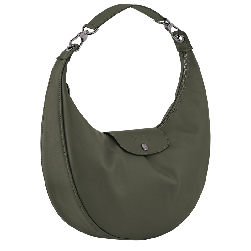 Le Pliage Xtra Shoulder bag , Fir - Leather  - View 3 of  6
