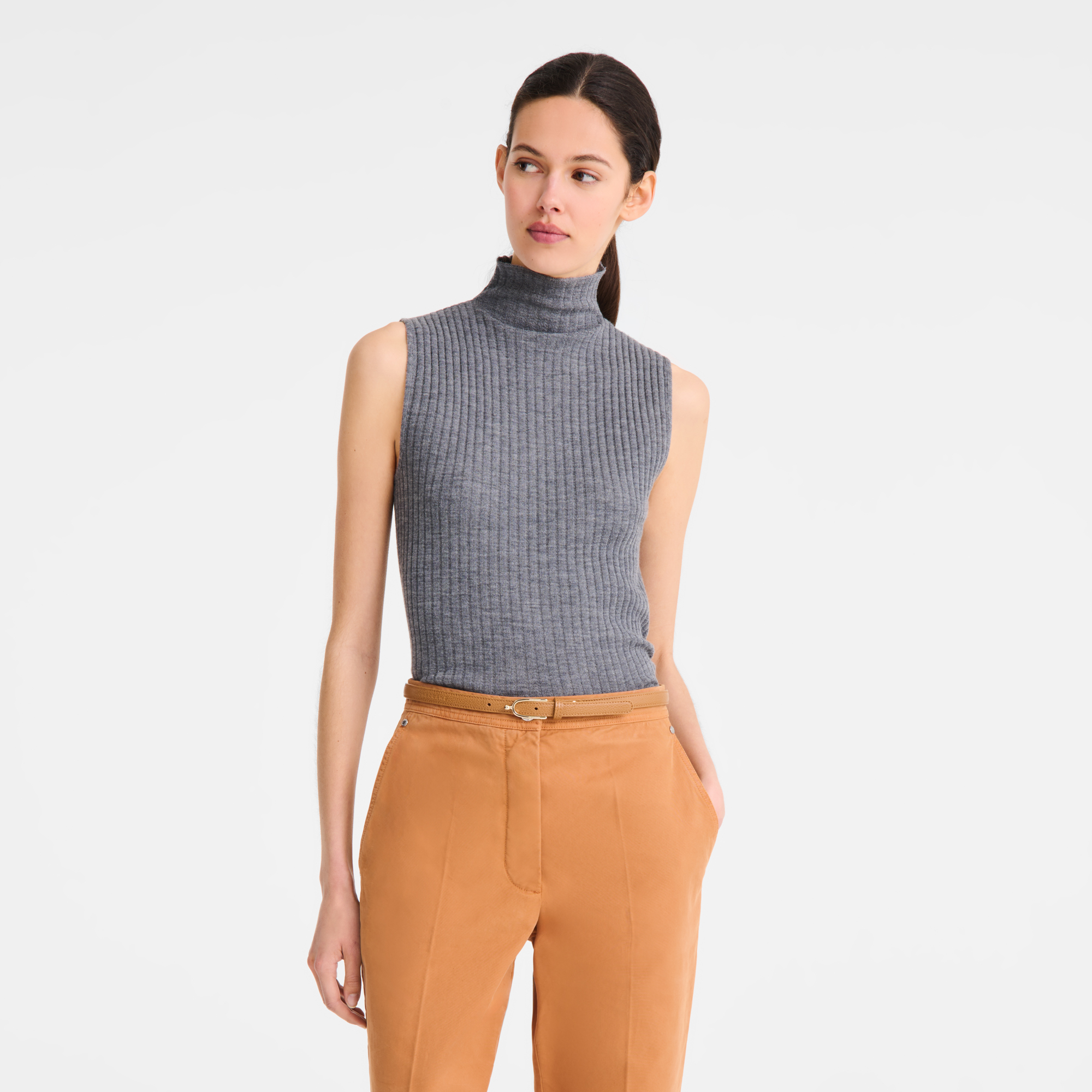 Le Foulonn&eacute; Ladies' belt, Pecan