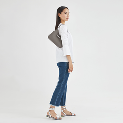 Roseau S Hobo bag , Turtledove - Leather