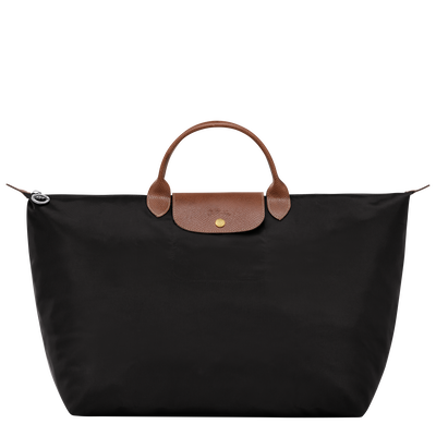Le Pliage Original L Travel bag , Black - Recycled canvas