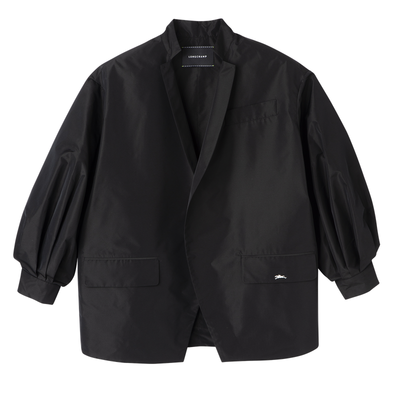 Kimono jacket , Black - Techno taffeta  - View 1 of  5