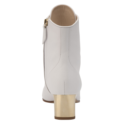 La Patineuse High heel low boots, White