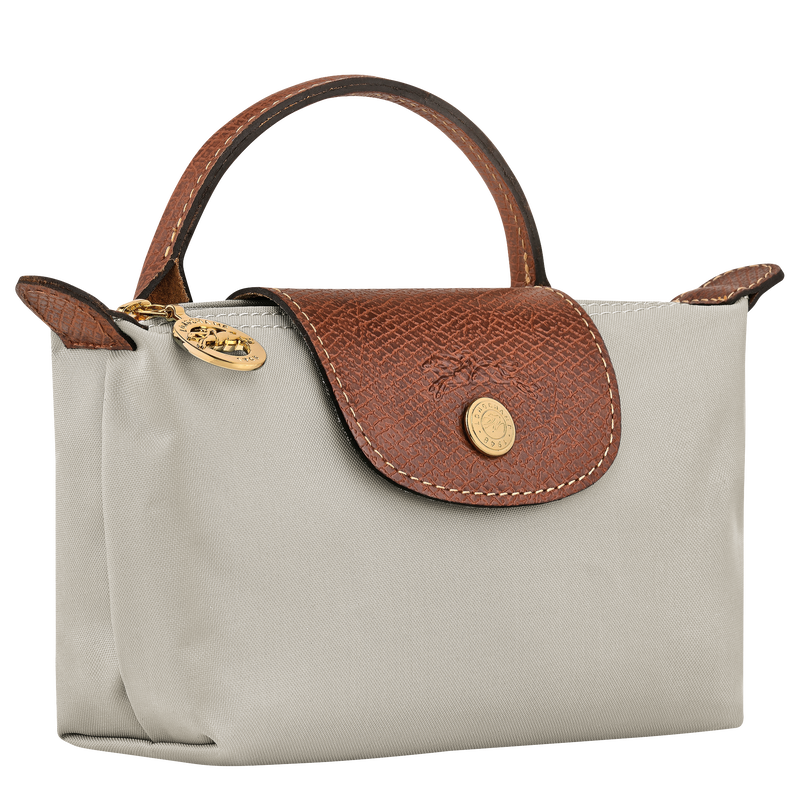 Le Pliage Original Pouch with handle , Pebble - Recycled canvas  - View 3 of  6