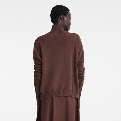null High neck sweater, Coffee