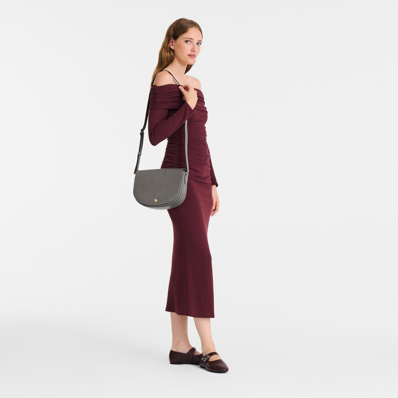&Eacute;pure M Crossbody bag , Turtledove - Leather  - View 2 of  6
