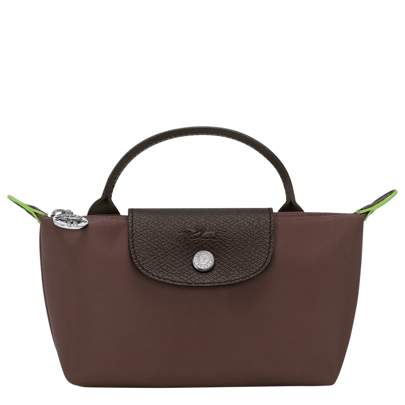 Le Pliage Green Pouch with handle , Mocha - Recycled canvas  - View 1 of  6