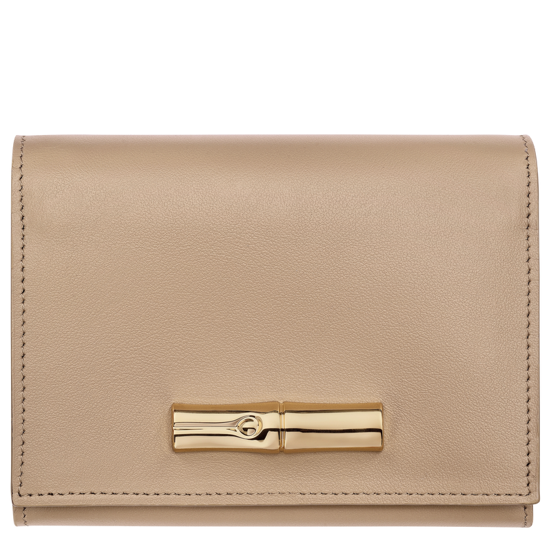 Le Roseau Compact wallet , Root - Leather  - View 1 of  3