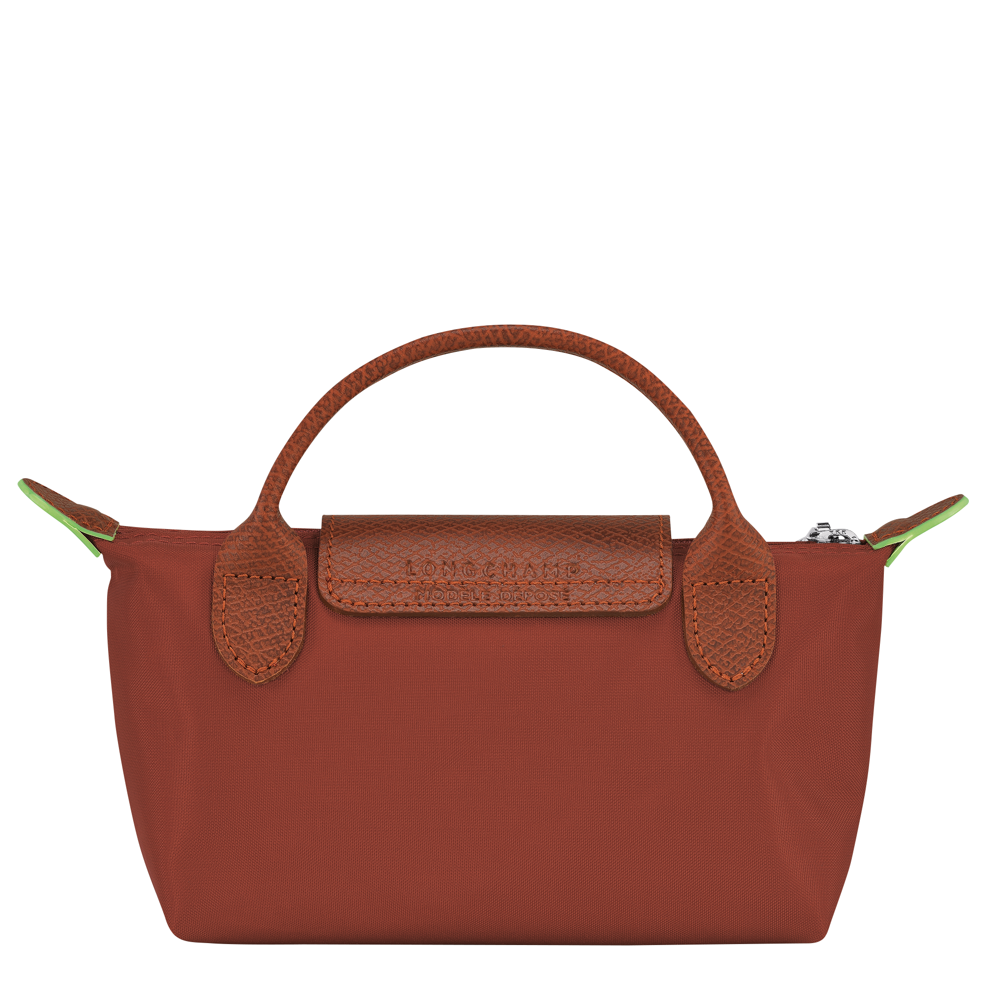 Pouch with handle, Chestnut - View 4 of
6 - zoom in Le Pliage Green Pouch with handle, Chestnut