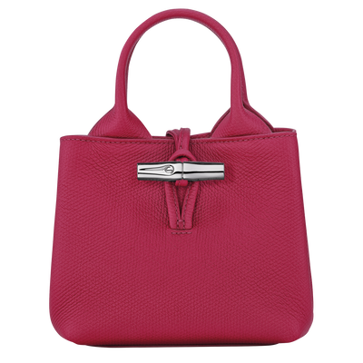 Le Roseau XS Handbag , Beetroot - Leather