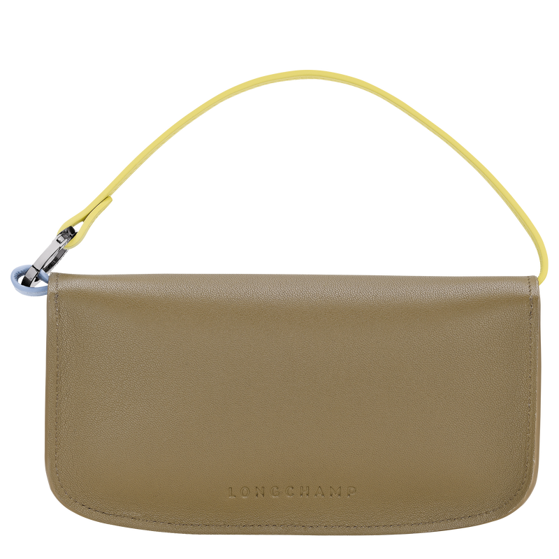 Le Pliage Collection Eyewear case , Lichen - Leather  - View 4 of  5