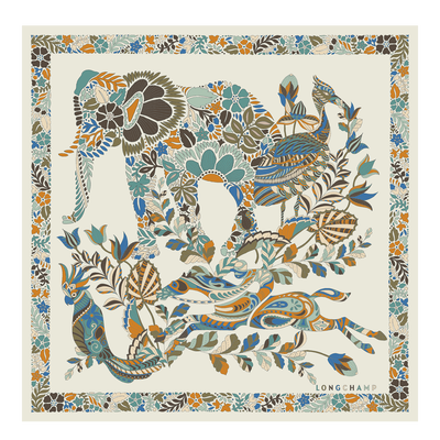 Forêt Longchamp Silk scarf 50 , Paper - Silk