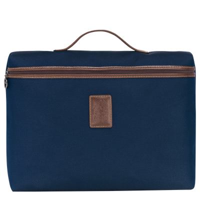Boxford S Briefcase , Blue - Recycled canvas