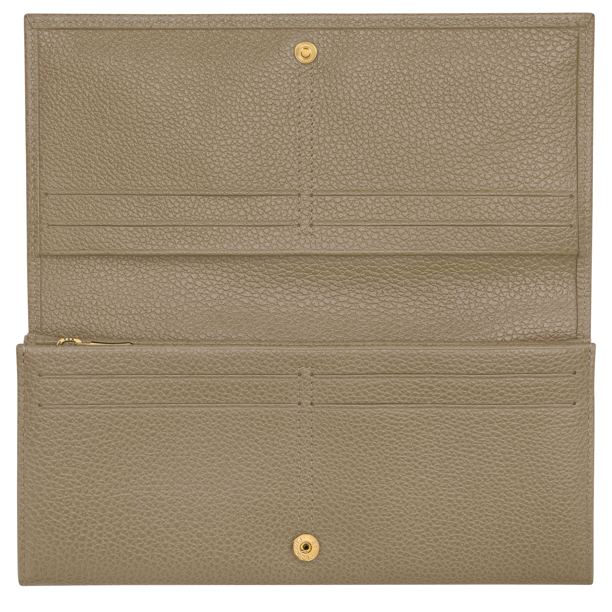 Le Foulonn&eacute; Long continental wallet, Lichen