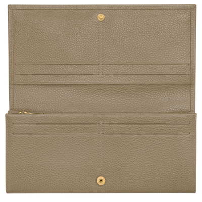 Le Foulonn&eacute; Long continental wallet, Lichen