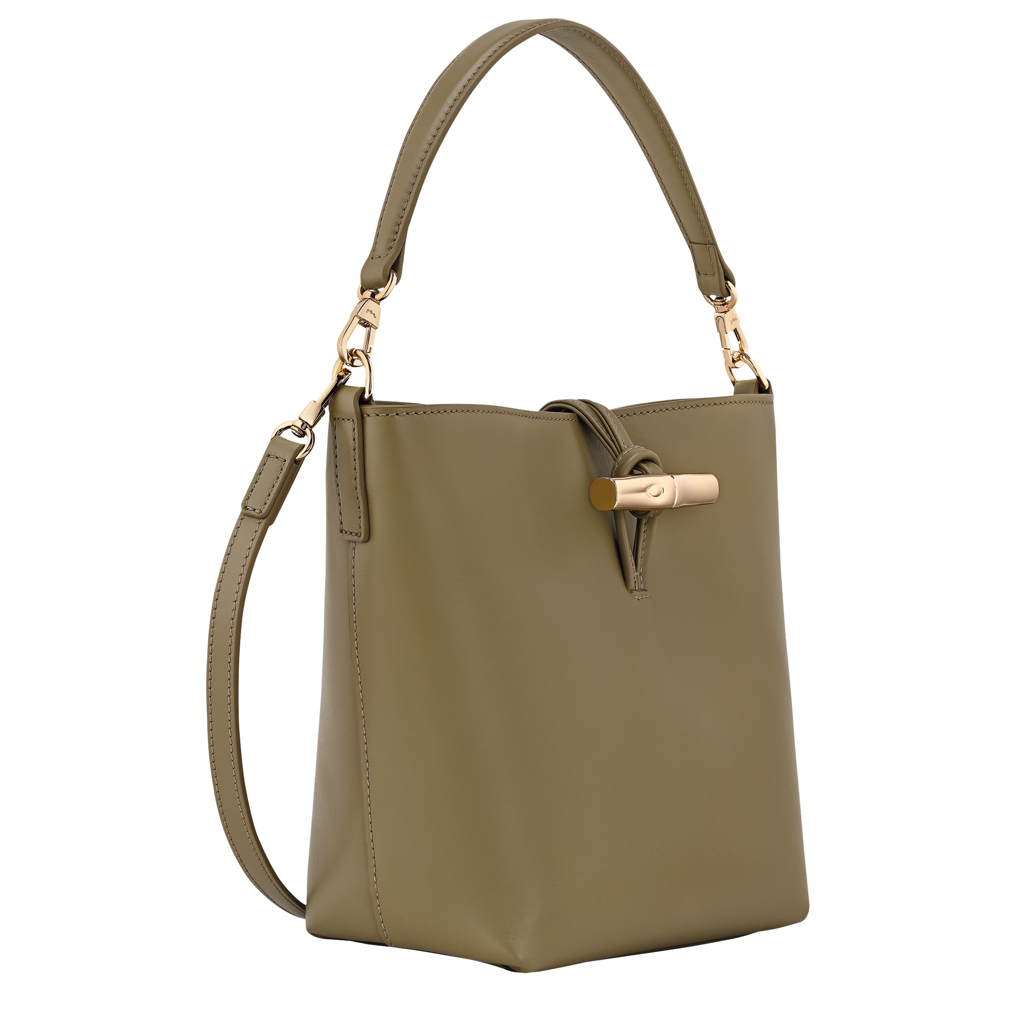 Bucket bag XS, Olive - View 3 of
6 - zoom in Le Roseau Bucket bag XS, Olive