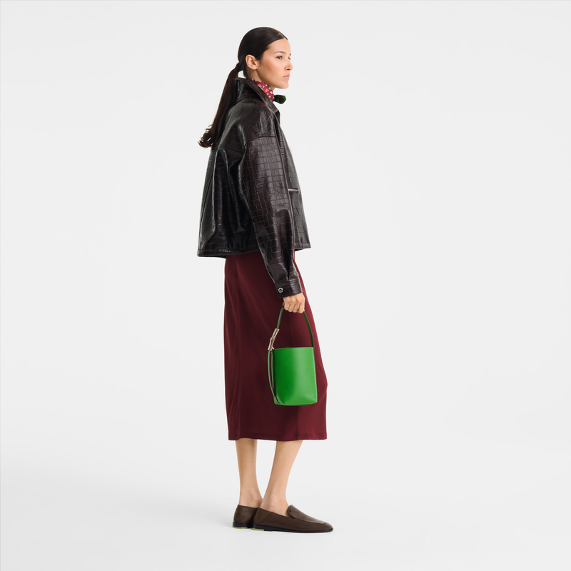 Le Smart XS Bucket bag , Matcha - Leather  - View 2 of  6