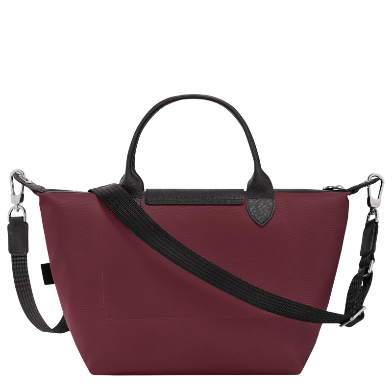 Le Pliage Energy S Handbag , Burgundy - Recycled canvas  - View 3 of  5