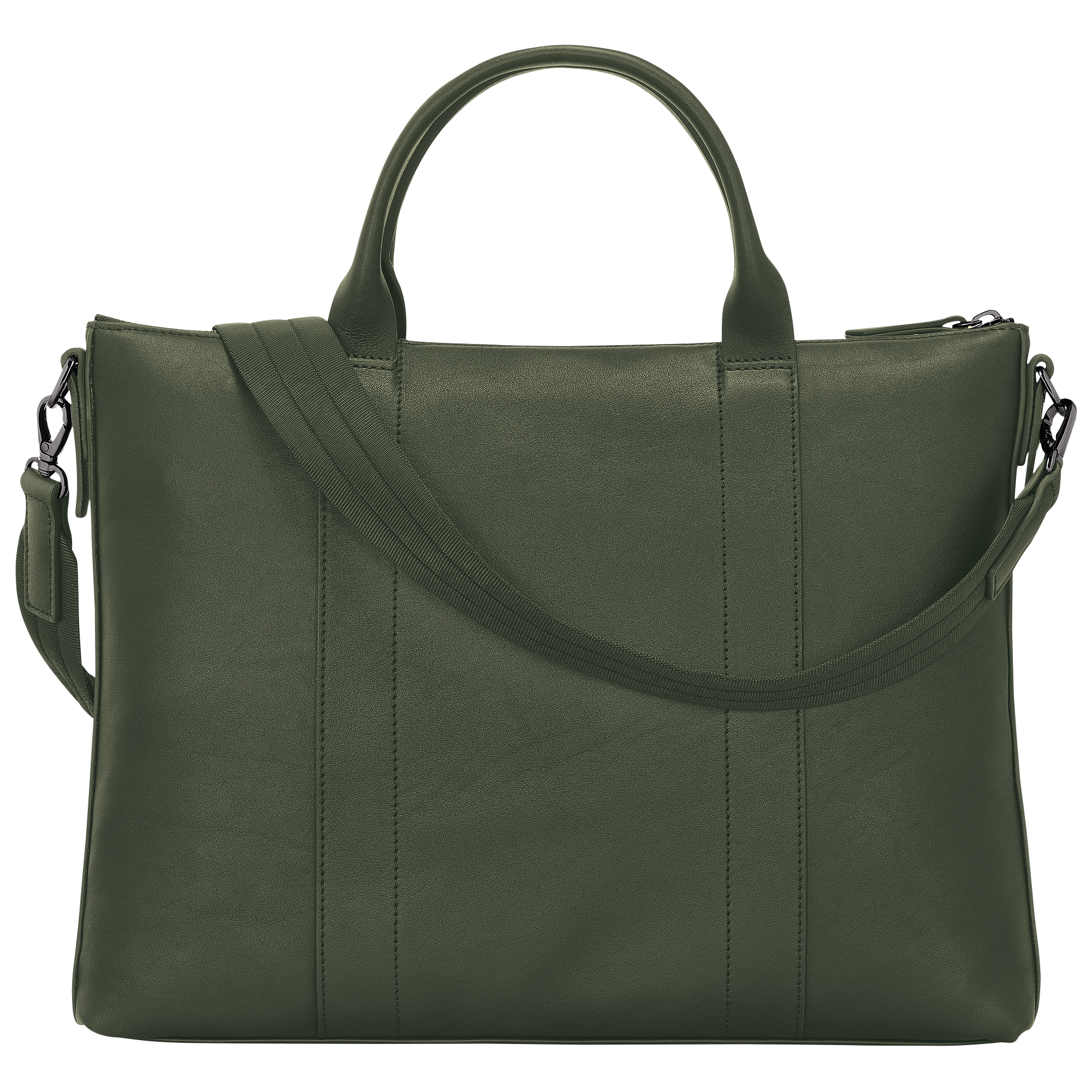 Briefcase, Khaki - View 3 of 
        4 - zoom in Longchamp 3D Briefcase, Khaki