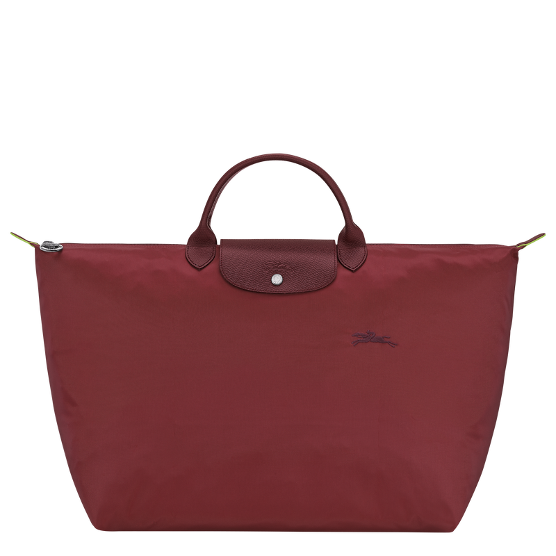 Le Pliage Green L Travel bag , Pomegranate - Recycled canvas  - View 1 of  7