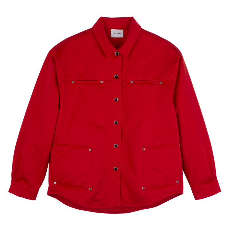 Shirt , Red - Techno satin  - View 1 of  5