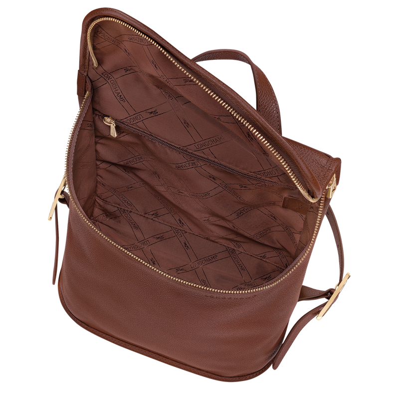 Le Foulonn&eacute; M Backpack , Coffee - Leather  - View 4 of  5