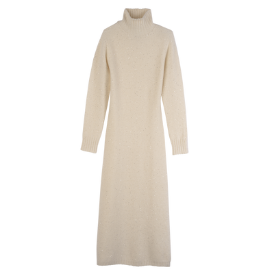 Long dress , Ivory - Knit