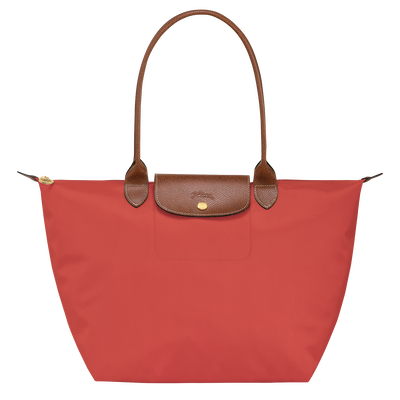 Le Pliage Original L Tote bag , Tomato - Recycled canvas
