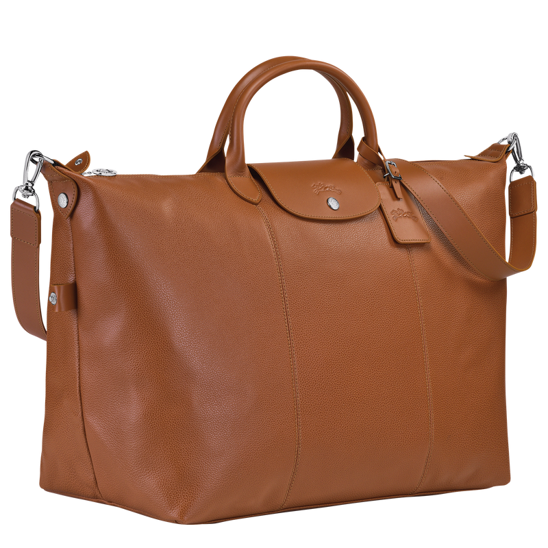 Le Foulonn&eacute; L Travel bag , Caramel - Leather  - View 3 of  4
