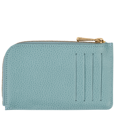 Le Foulonné Card holder , Eucalyptus - Leather
