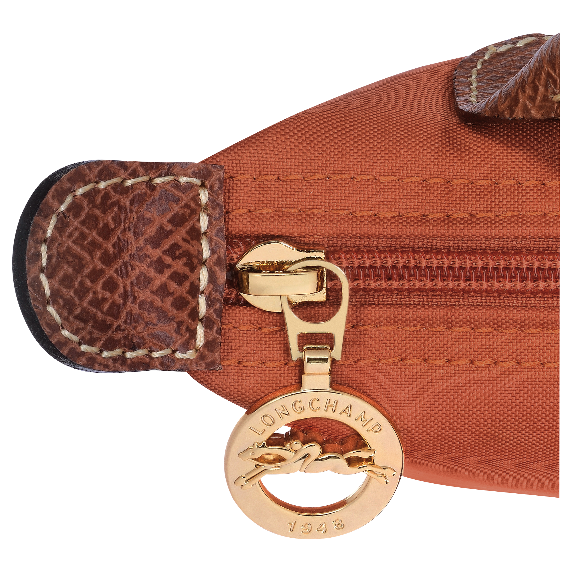 Pouch with handle, Brick - View 5 of
5 - zoom in Le Pliage Original Pouch with handle, Brick