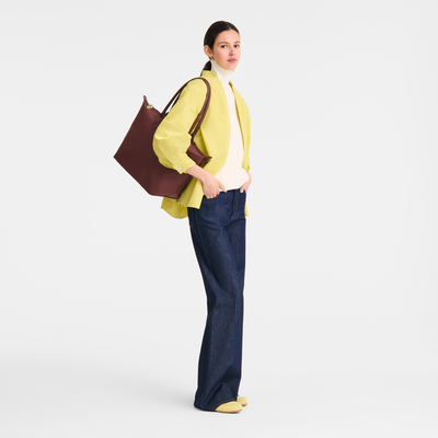 Le Pliage One L Tote bag , Burgundy - Canvas