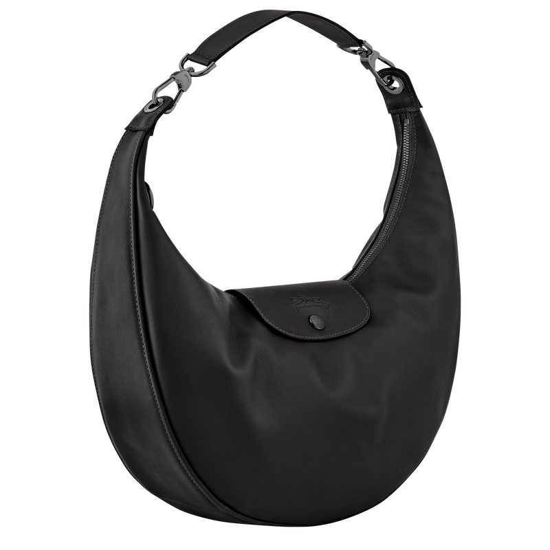 Le Pliage Xtra L Shoulder bag , Black - Leather  - View 3 of  6