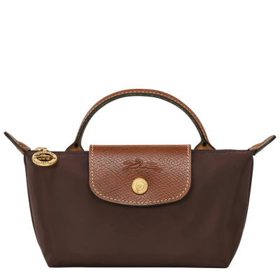 Le Pliage Original Pouch with handle , Ebony - Recycled canvas